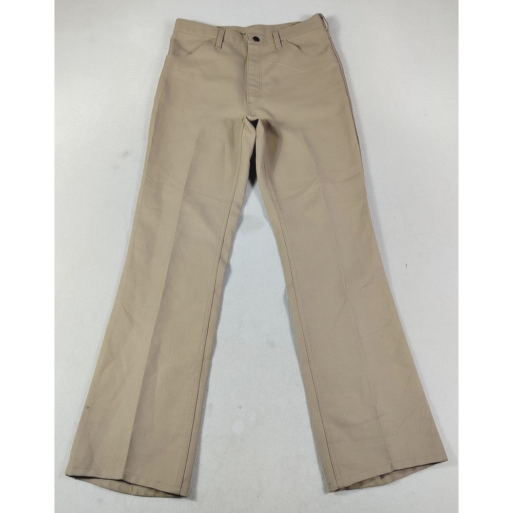 Vintage Wrangler Rancher Pants Mens 32 Beige Regular Fit Straight Denim Workwear